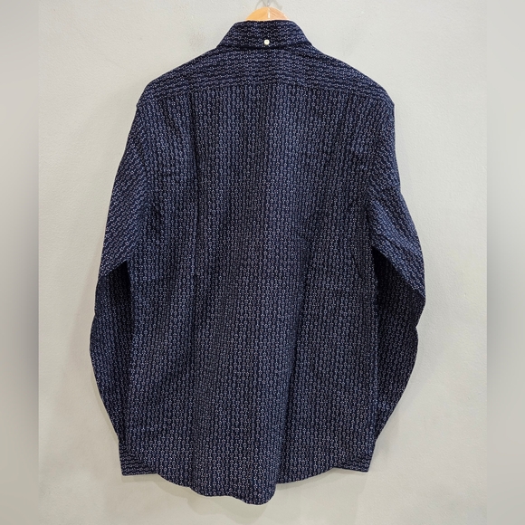 Taylor Stitch Button Shirt Men's Size 42 Navy Blue Cotton Long Sleeve - Picture 4 of 7